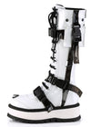 SLACKER 260 Cyberpunk Tech Patent White Platform Boots