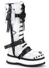 SLACKER 260 Cyberpunk Tech Patent White Platform Boots