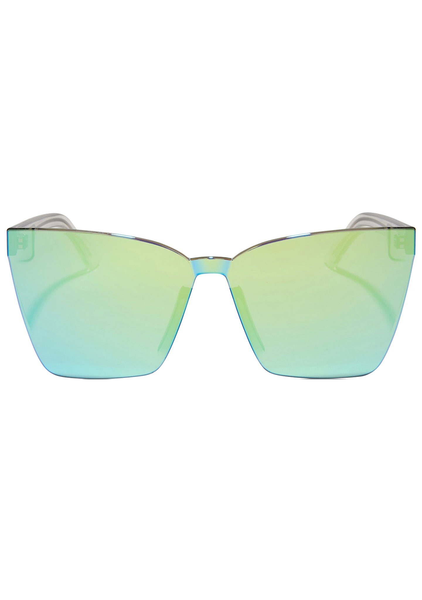 Dime Optics Glendale Sunglasses in Crystal Clear Cyan Mirror | LASR ...