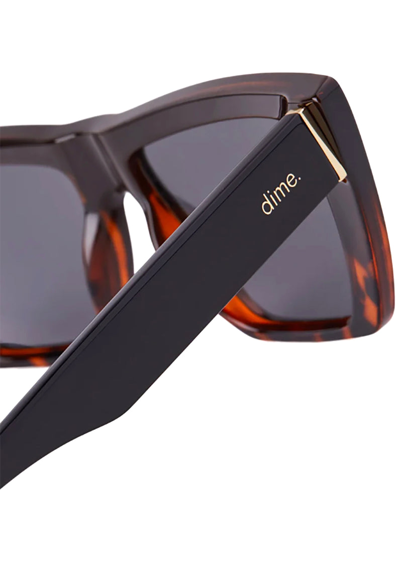Melrose Polarized Sunglasses in Black/Tortoise Grey