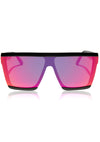 Unlocked Sunglasses in Black/Pink Sunset Mirror