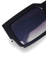 X Alondra Dessy Essentials Polarized Sunglasses in Black/Grey Gradient Flash