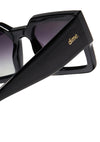 X Alondra Dessy Essentials Polarized Sunglasses in Black/Grey Gradient Flash