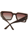 X Alondra Dessy Essentials Polarized Sunglasses in Matte Brown/Brown Gradient
