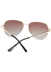 X Les Do Makeup After Party Polarized Sunglasses in Gold/Brown Gradient