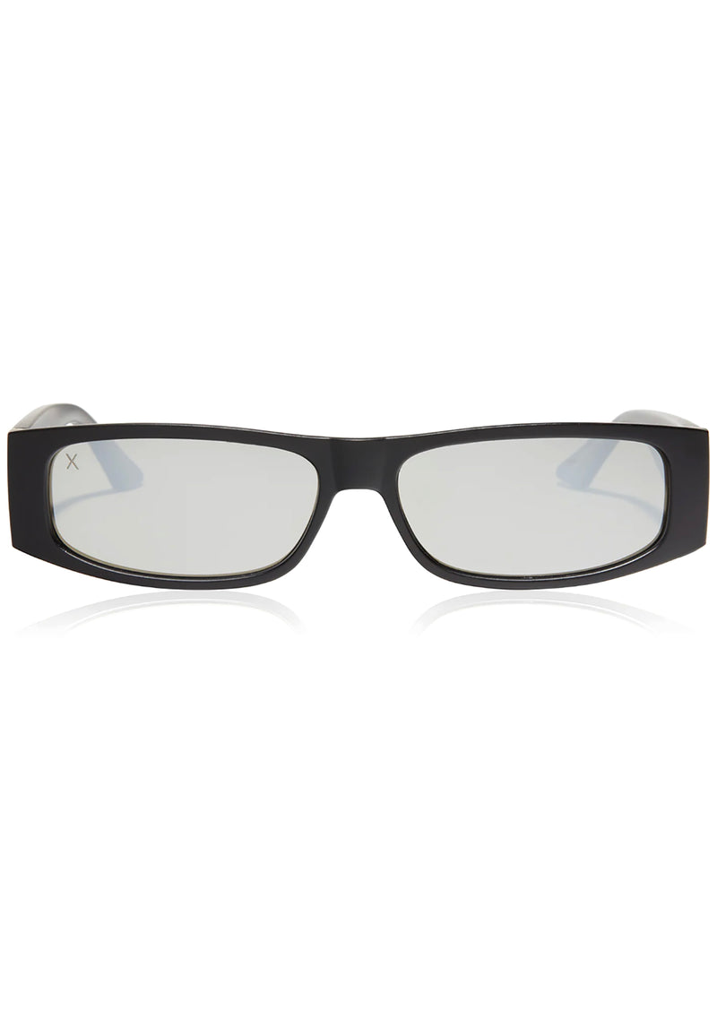 X Les Do Makeup Midnight Polarized Sunglasses in Matte Black/Grey Silver Mirror