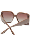 X Mikayla Jane Drama Queen Polarized Sunglasses in Shiny Cool Brown/Brown Gradient