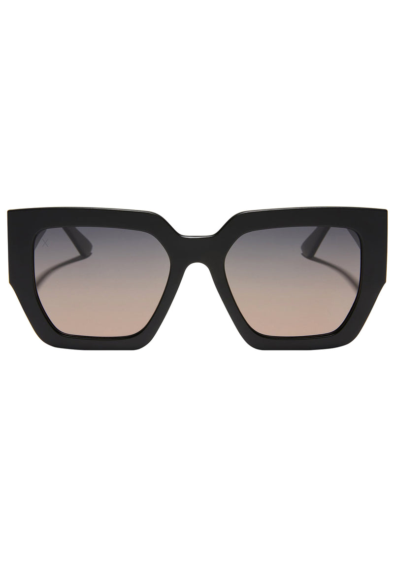 X Rissa G She's a 10 Polarized Sunglasses in Matte Black Orchid Gradient