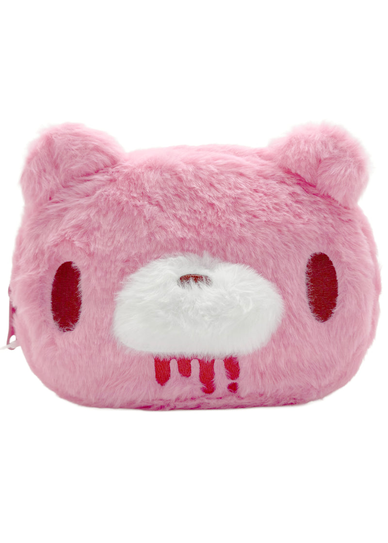 Gloomy Bear Bloody Bear Face Plush Cosmetic Bag