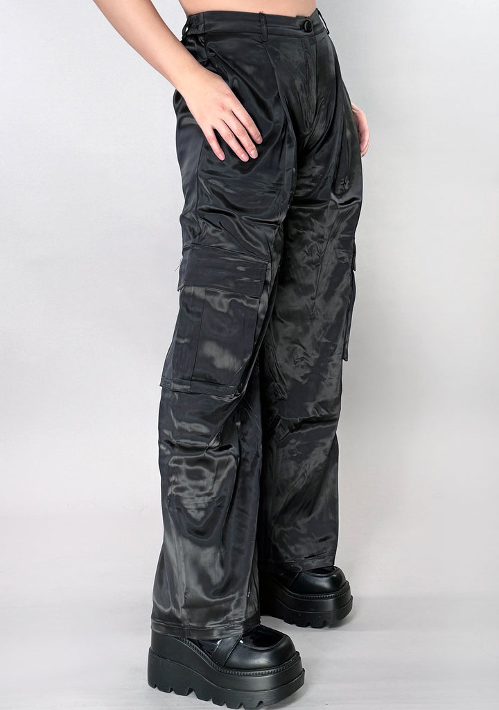 Satin cargo pants | SATIN CARGO PANTS for sale | regleam