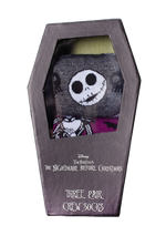 Disney Nightmare Before Christmas Coffin 3PK Sock Gift Box Set