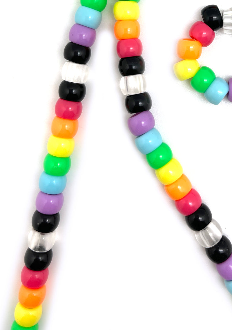 LASR Alien Rainbow Rave Kandi Necklace | LASR – LA Style Rush