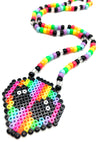 Alien Rainbow Rave Kandi Necklace
