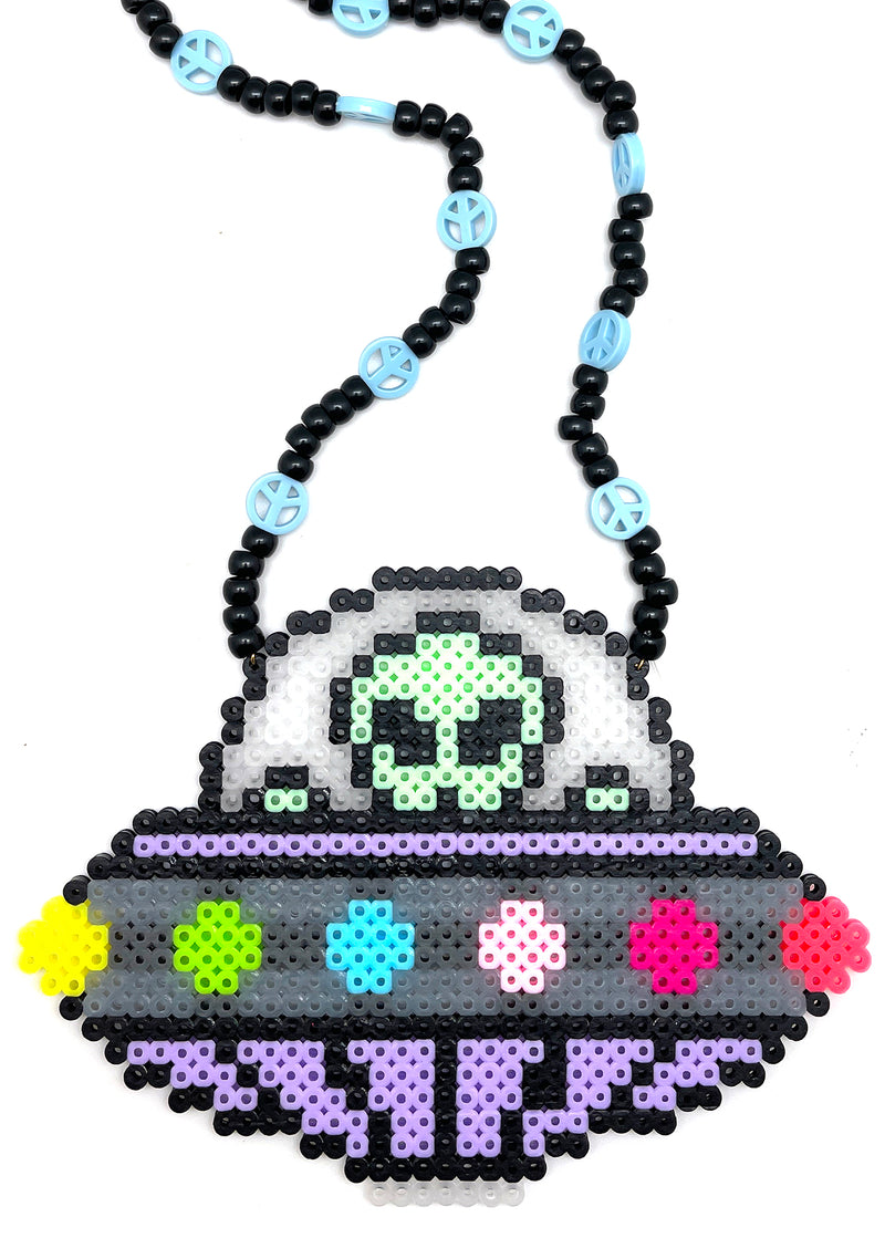 Astro Rave UFO Invasion Kandi Necklace