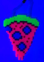 Cosmic Pizza Party UV Reactive Rave Kandi Necklace