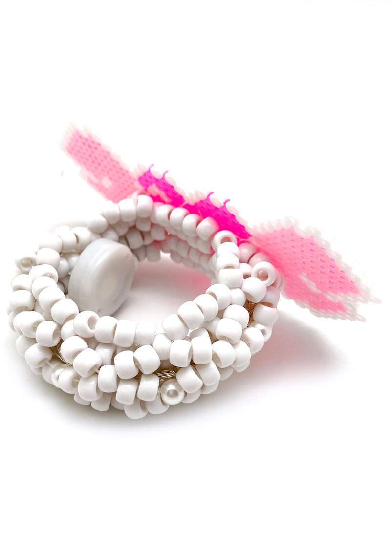 Digital Cloud Light Up Ribbon Rave Kandi Bracelet