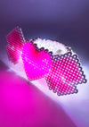 Cyber Hearts Light Up Pendant Rave Kandi Bracelet