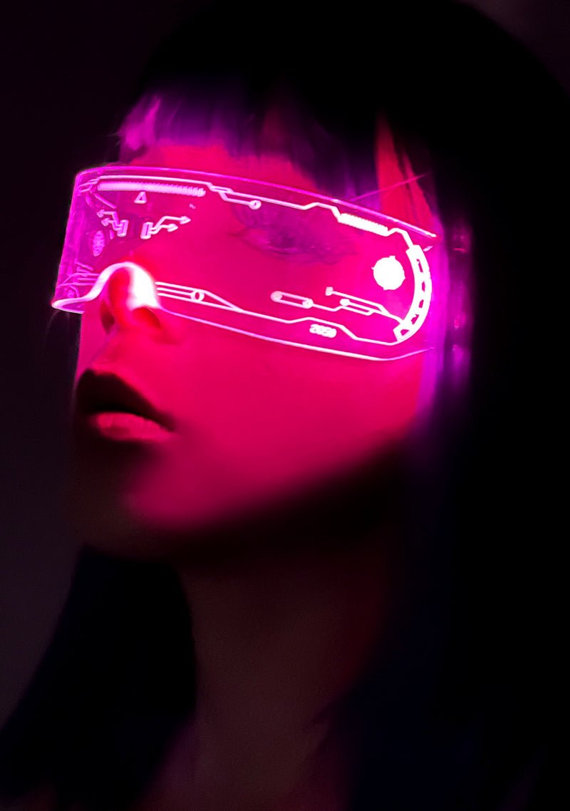 Shop LASR Cyber Scope LED Light Up Rave Glasses | LASR – LA Style Rush
