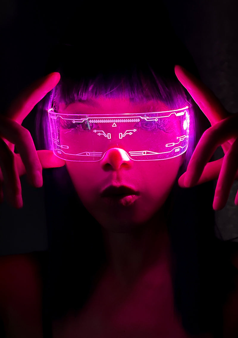 Shop LASR Cyber Scope LED Light Up Rave Glasses | LASR – LA Style Rush