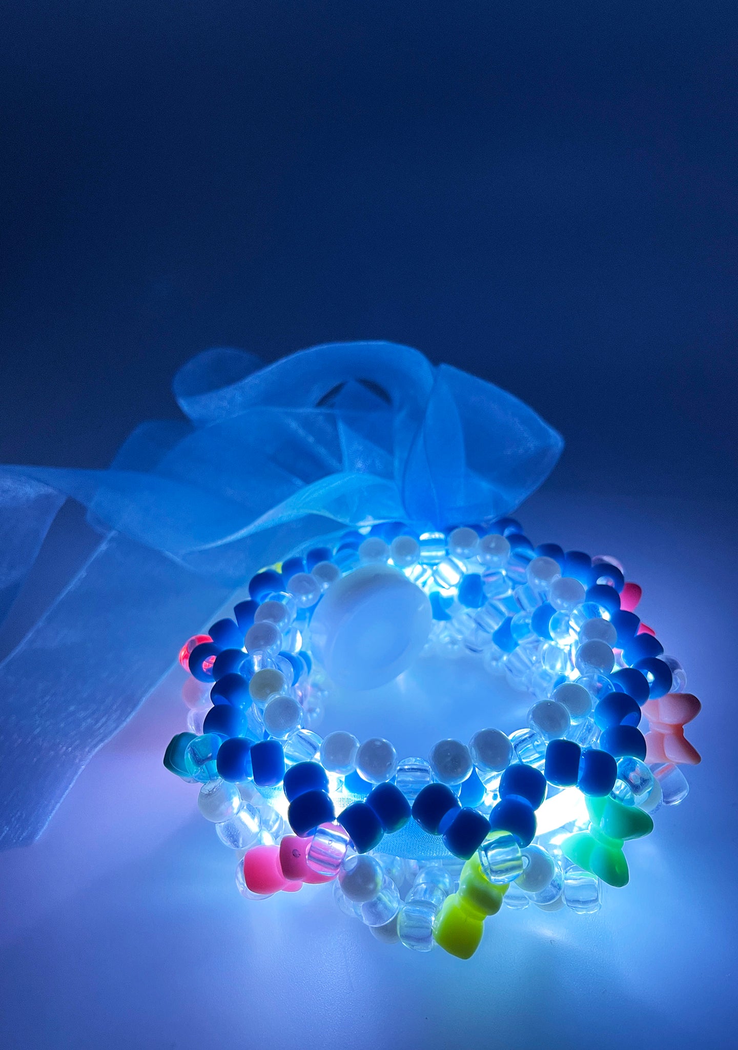 LASR Digital Cloud Light Up Ribbon Rave Kandi Bracelet | LASR – LA ...