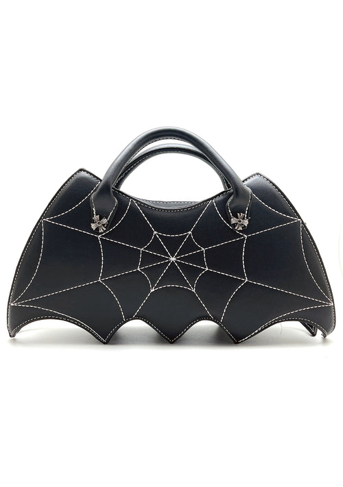 Gothic Bat Winged Web Crossbody Bag