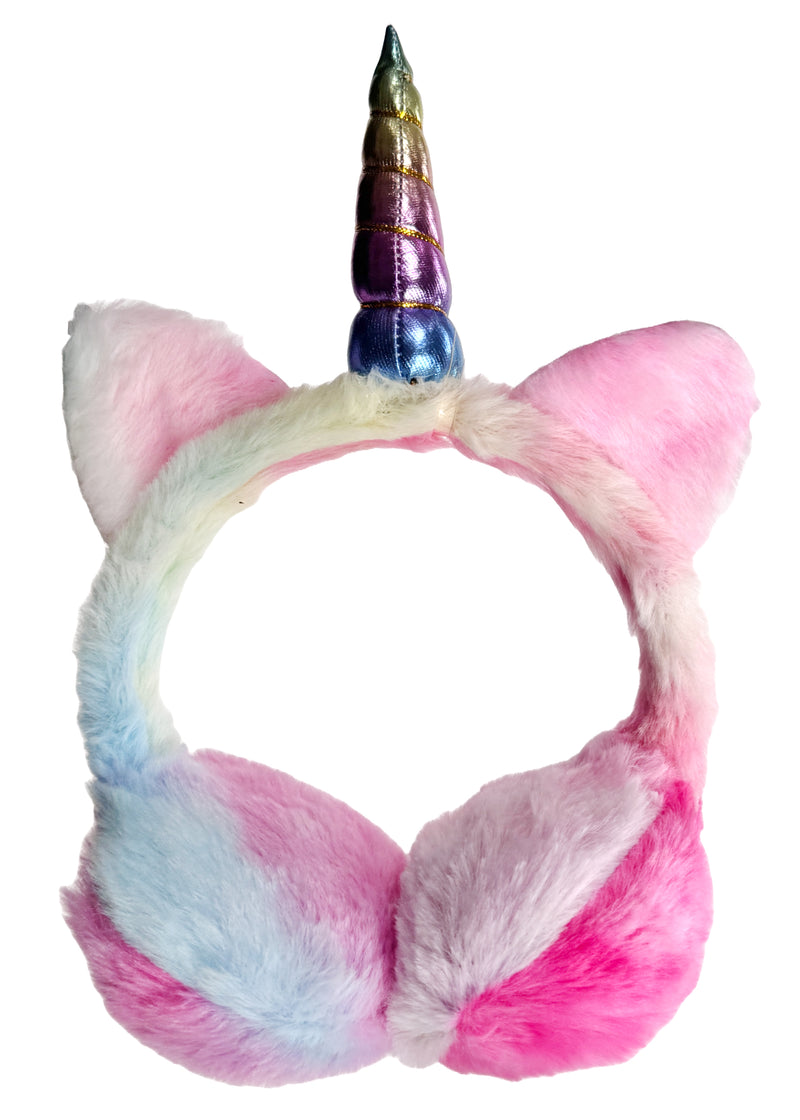 Rainbow Sparkle Unicorn Sequin Plush Earmuff