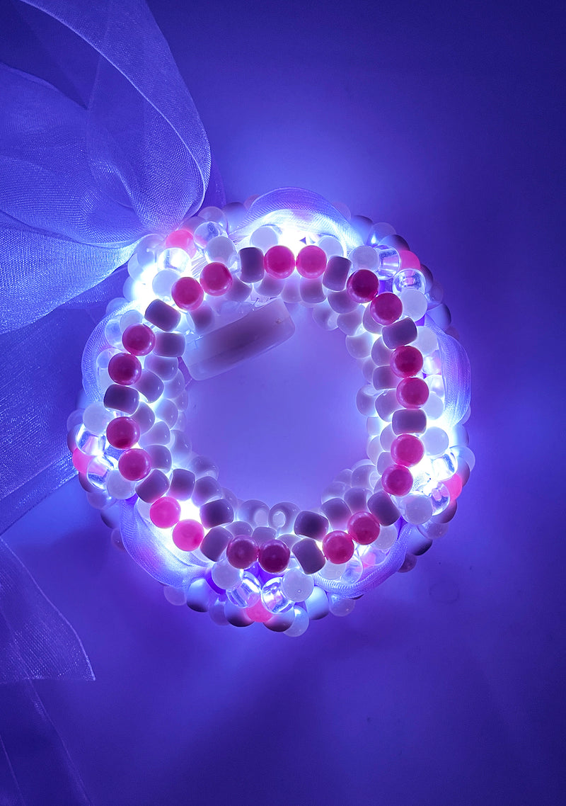 LASR Lavender Luminous Light Up Ribbon Rave Kandi Bracelet | LASR – LA ...