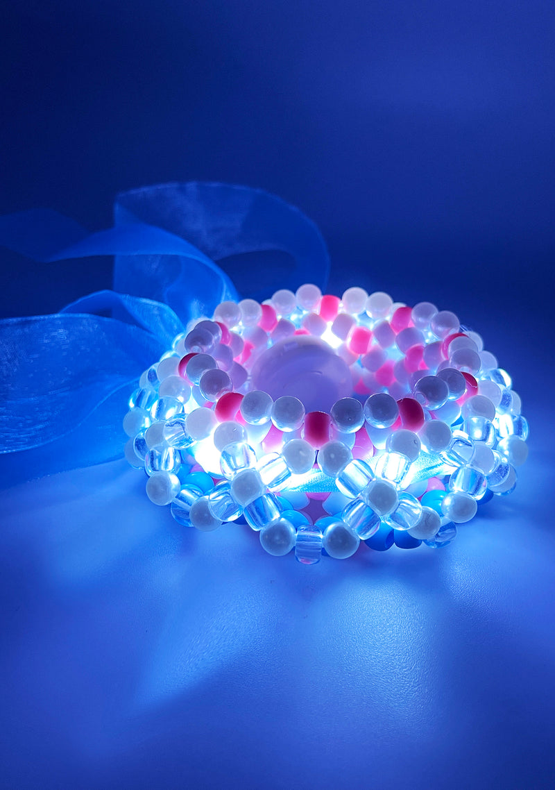 LASR Love Dream Light Up Ribbon Rave Kandi Bracelet | LASR – LA Style Rush