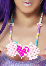 Pixel Love Rave Kandi Necklace