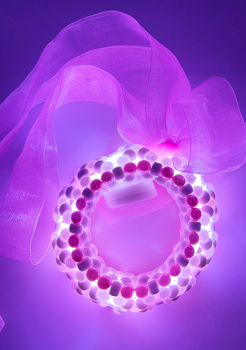 LASR Sugar Pop Light Up Ribbon Rave Kandi Bracelet | LASR – LA Style Rush