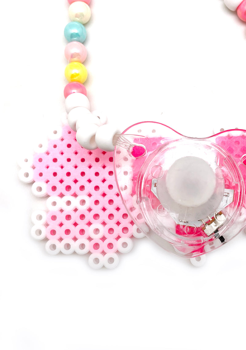 Light Up Rave Pacifier LASR Sweet Candy Light Up Pacifier Rave Kandi Necklace | LASR – LA ...