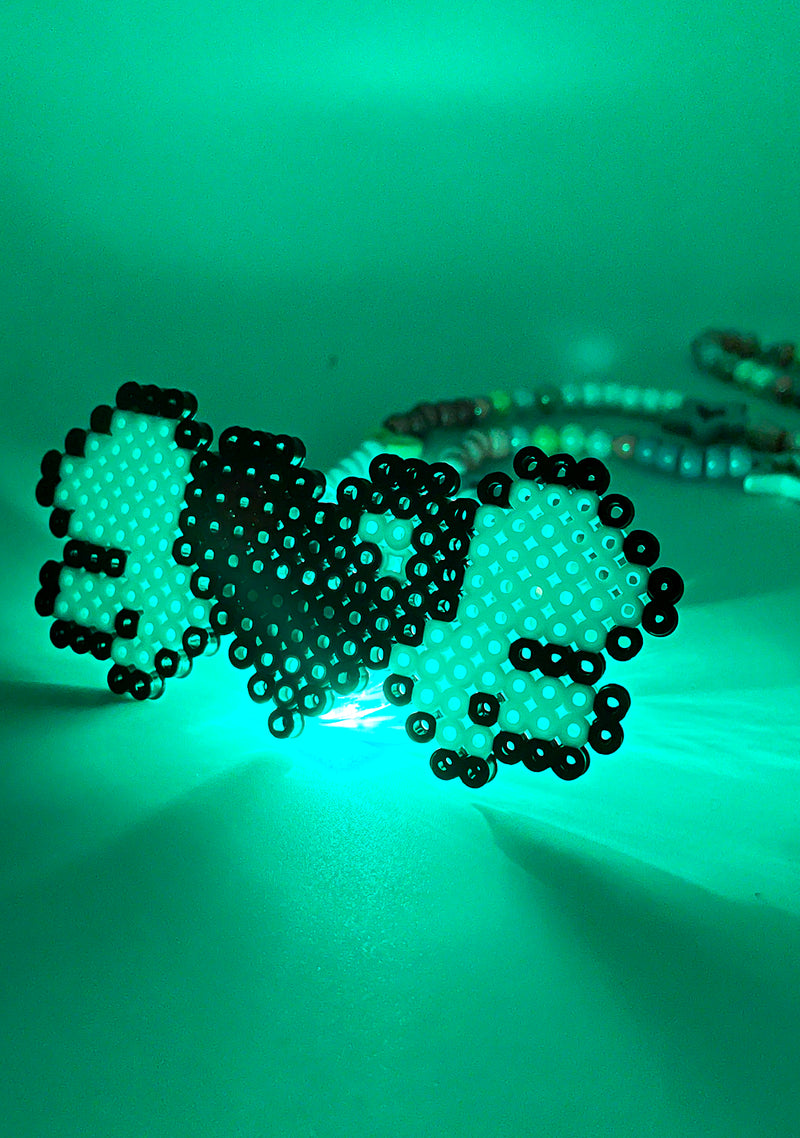 Light Up Rave Pacifier LASR Sweetheart Synthwave Light Up Pacifier Rave Kandi Necklace | LASR ...