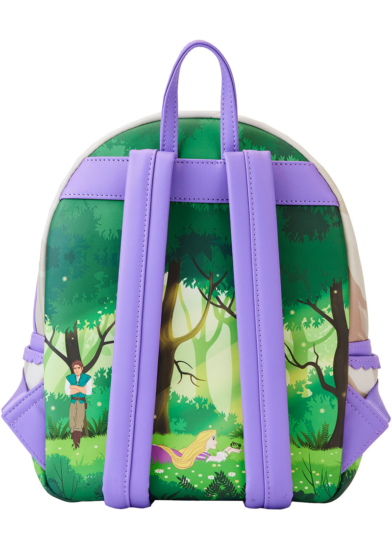 Loungefly Disney Tangled Tower Scene Womens Double Strap Shoulder Bag Purse