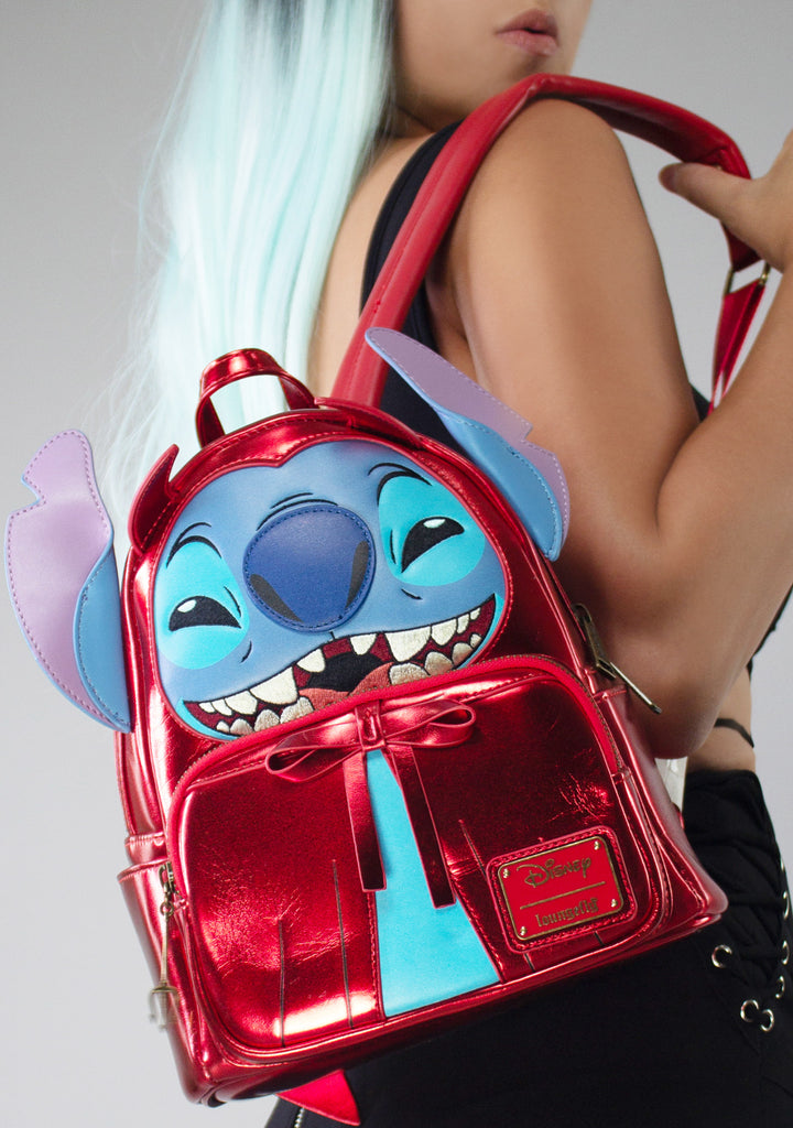 Loungefly Disney Lilo & Stitch Snow Angel Swivel Mini Backpack