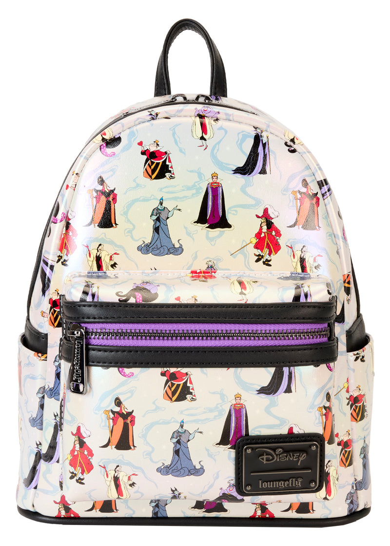 Disney Villains Iridescent All-Over Print Mini Backpack