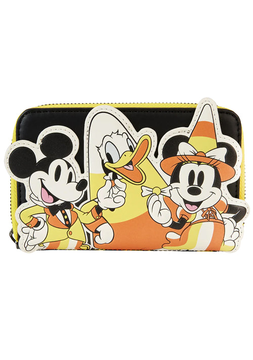 Disney Mickey & Friends Candy Corn Zip Around Wallet