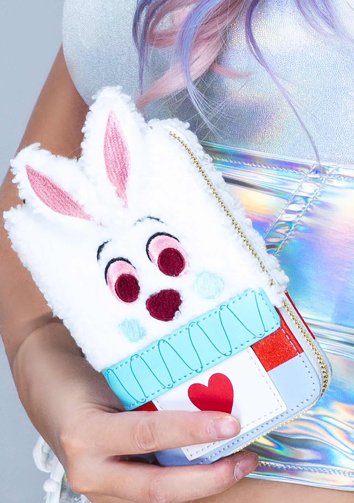 Disney Alice In Wonderland White Rabbit Cosplay Zip Wallet