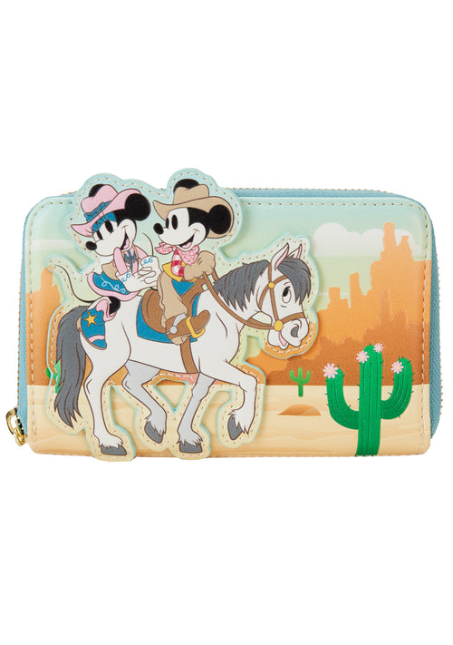 Disney Western Mickey & Minnie Zip Around Wallet