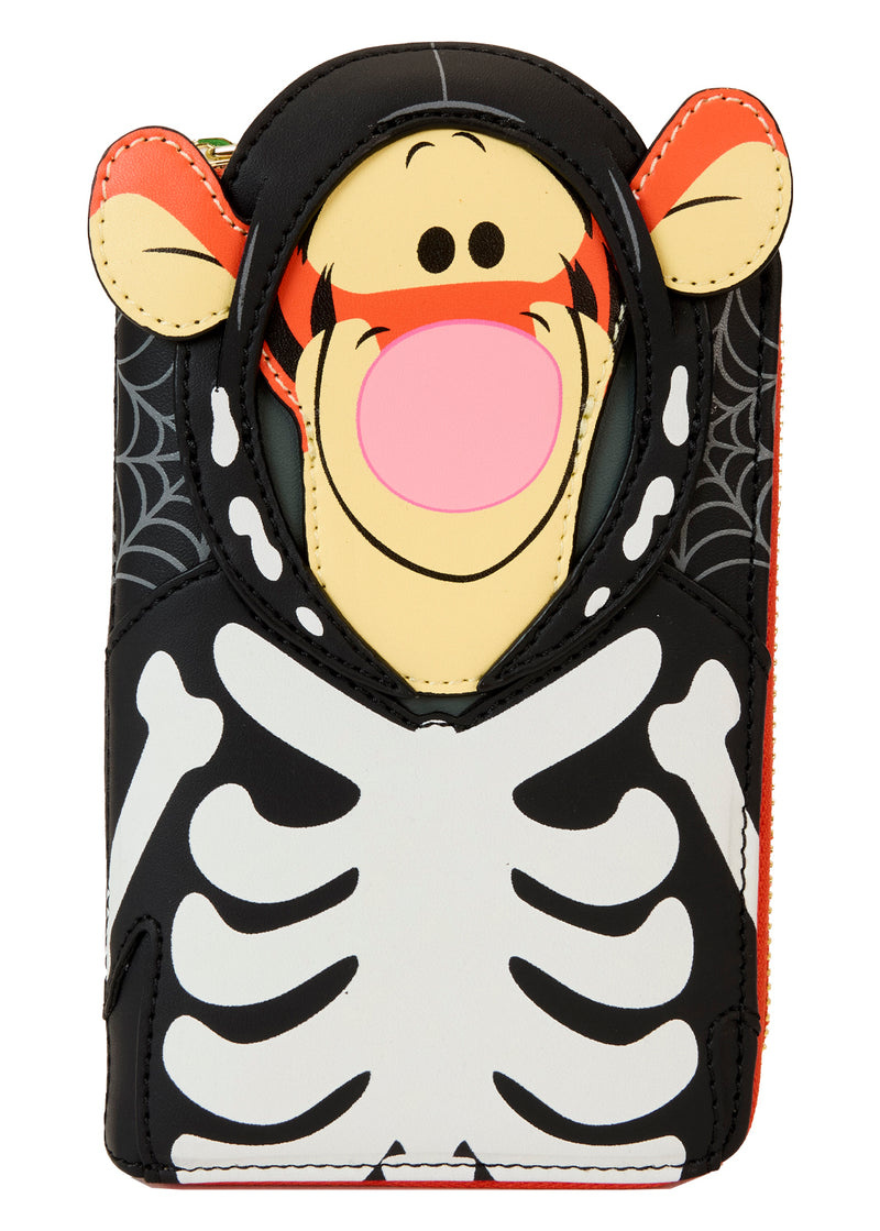 Disney Winnie The Pooh Skeleton Tigger Zip Wallet