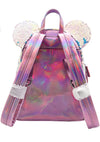  Disney Planet Minnie UV Reactive Pink Iridescent Sequin Mini Backpack