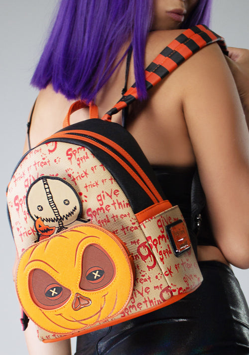 Trick R' Treat Sam Pumpkin Cosplay Mini Backpack