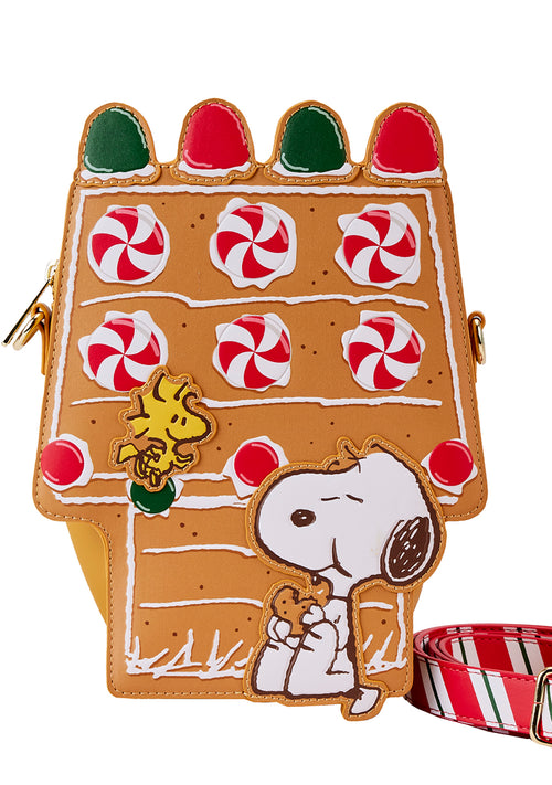Peanuts Snoopy Gingerbread House Figural Crossbody Bag
