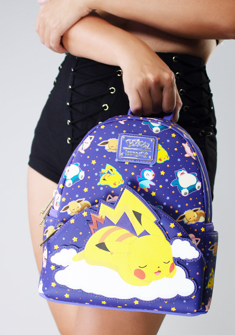 Pokemon Sleeping Pikachu And Friends Mini Backpack