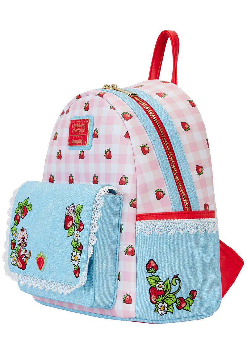 Strawberry Shortcake Denim Pocket Mini Backpack