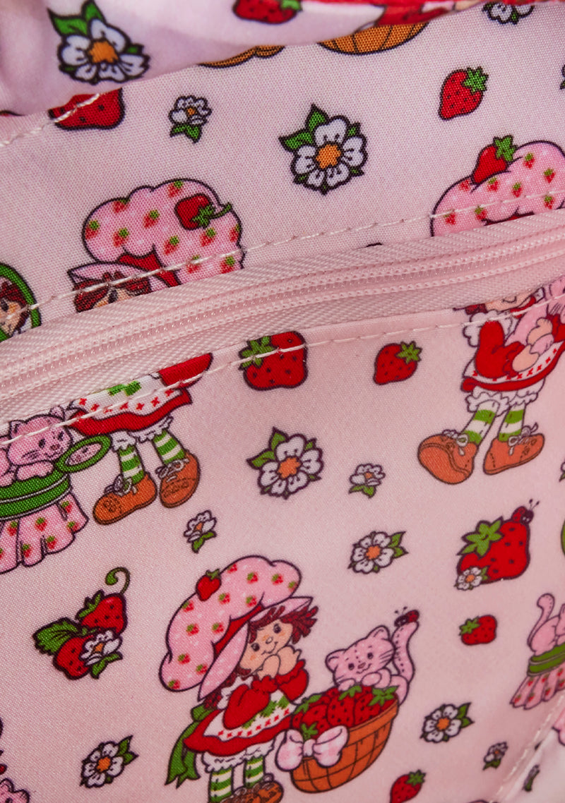 Strawberry Shortcake Denim Heart Crossbody Bag