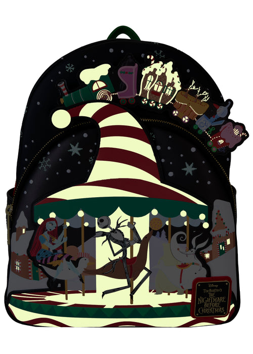 Disney Nightmare Before Christmas Town Carousel Glow Mini Backpack