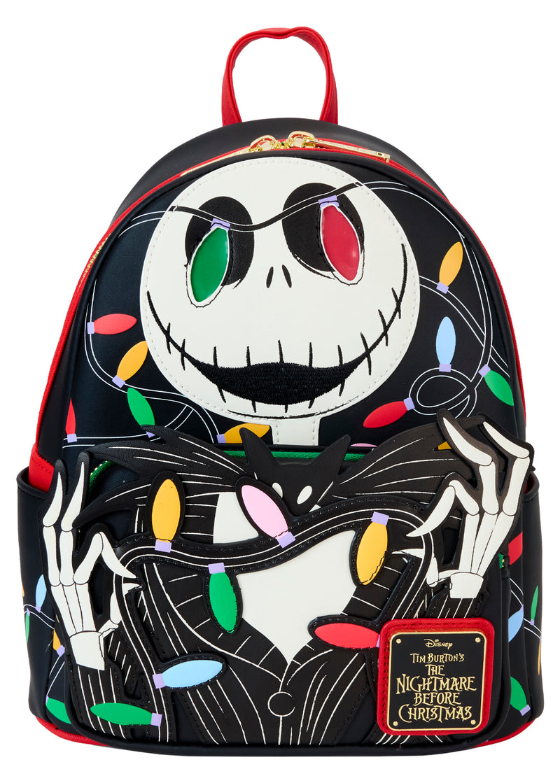 Disney Nightmare Before Christmas Jack Skellington String Lights Light Up Glow Mini Backpack