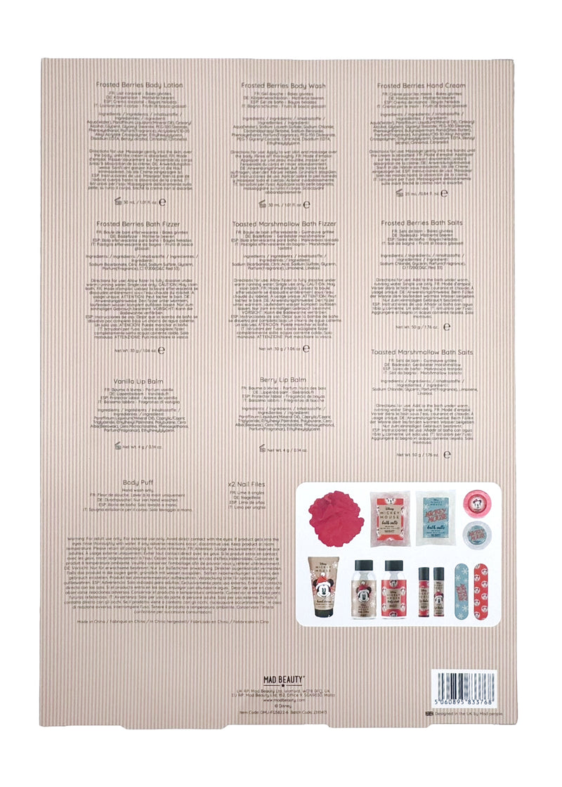 Disney Mickey Jingle All the Way 12 Days Advent Calendar Bath & Body Set