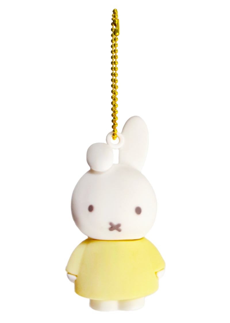 Miffy Rubber Mascot Keychain in Yellow