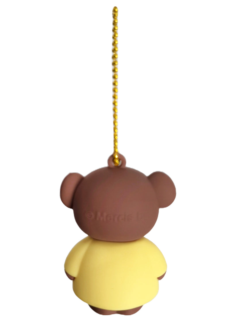 Miffy Boris Bear Rubber Mascot Keychain 2.0 in Yellow